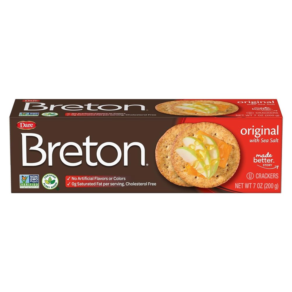Breton Original Crackers with Sea Salt 7 oz. (Pack of 6)