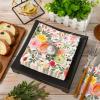 80Pcs Floral Paper Napkin Spring Rose Flower Disposable Luncheon Napkin Dessert Dinner Hand Napkin for Wedding Baby Shower, 6.5 x 6.5 Inch view 3