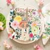 80Pcs Floral Paper Napkin Spring Rose Flower Disposable Luncheon Napkin Dessert Dinner Hand Napkin for Wedding Baby Shower, 6.5 x 6.5 Inch view 4