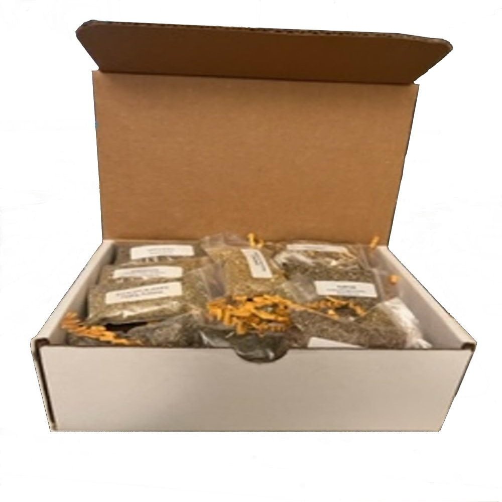 20 Herb Wiccan Apothecary Kit - Witchcraft, Wiccan, Pagan Herb Starter Kit - 40mm Roll of Easy Light Charcoal - Shipped in Sturdy Cardboard Storage Box(9"x6"x3")