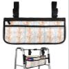 Tree Forest Abstract,Wheelchair Side Bag, Wheelchair Walker Armrest Bags with Cup Holder & Reflective Stripes, Mobility Scooter Walker Rollator Wheelchair Accessories Winter Branch Grey Orange Red view 1