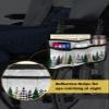 Buffalo Plaid,Wheelchair Side Bag, Wheelchair Walker Armrest Bags with Cup Holder & Reflective Stripes, Mobility Scooter Walker Rollator Wheelchair Accessories Christmas Grey Geometric Tree view 4