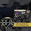 Black White,Wheelchair Side Bag, Wheelchair Walker Armrest Bags with Cup Holder & Reflective Stripes, Mobility Scooter Walker Rollator Wheelchair Accessories Modern Abstract Minimalist Geometric Line view 4