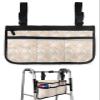 Summer Ocean,Wheelchair Side Bag, Wheelchair Walker Armrest Bags with Cup Holder & Reflective Stripes, Mobility Scooter Walker Rollator Wheelchair Accessories Sea Beach Starfish Shells Coral view 1