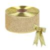 10 Yard Christmas Glitter Wired Ribbon with Metallic Edge 2 Inch Christmas Tree Decorative Ribbons for Gift Wrapping, Wreath Decor, Home DIY Bow Crafts, Xmas Holiday Party Supplies (Gold)