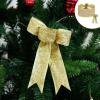 10 Yard Christmas Glitter Wired Ribbon with Metallic Edge 2 Inch Christmas Tree Decorative Ribbons for Gift Wrapping, Wreath Decor, Home DIY Bow Crafts, Xmas Holiday Party Supplies (Gold) view 3