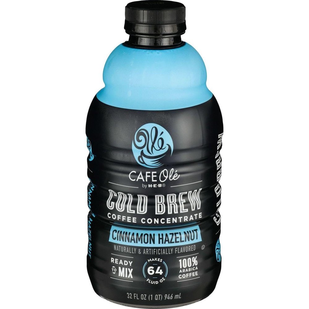 Cafe Ole by HEB Cold Brew Concentrate 32 oz Cinnamon Hazelnut