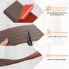 Threshold Ramps for Doorways Self-Adhesive Rubber Ramps for Door Threshold Rubber Door Threshold Ramp for Wheelchair Stroller Scooter Reducer Ramp (Brown, 2 Wide x 3.3' Long) view 2