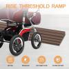 Threshold Ramps for Doorways Self-Adhesive Rubber Ramps for Door Threshold Rubber Door Threshold Ramp for Wheelchair Stroller Scooter Reducer Ramp (Brown, 2 Wide x 3.3' Long) view 3
