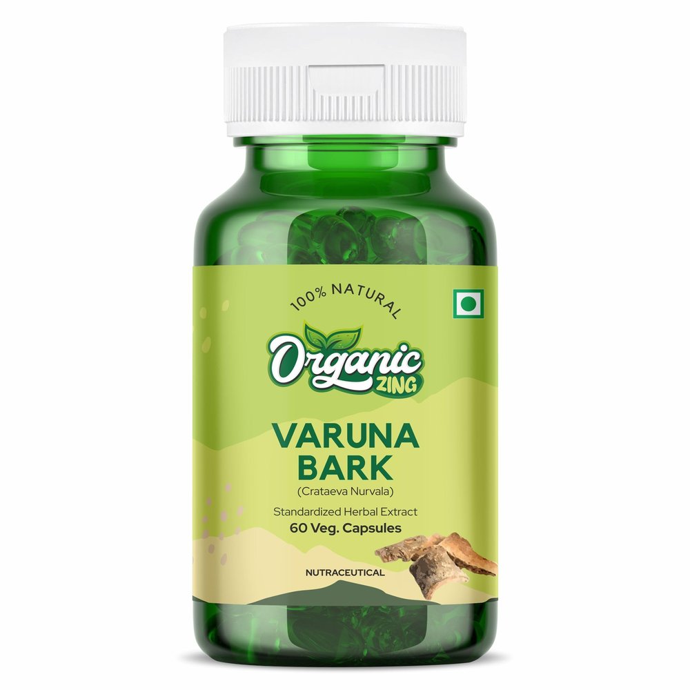 Organic Zing Varuna Bark Capsules - 60 Veg Capsules Standardized Herbal Extract Food Grade for Daily Wellness Use