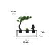 Artificial Bonsai Artificial Bonsai Tree New Chinese Style Green Simulation Welcome Pine Bonsai Tree Living Room Office Desktop Decoration Green Fake Tree for Home Office view 2