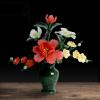 Artificial Bonsai Creative Artificial Bonsai Simple Jade Vase Decoration Bonsai Chinese Style Faux Potted Plant for Home Office Decor Desktop Display for Home Office view 3