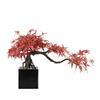 Artificial Bonsai Simulation Bonsai Tree Indoor Artificial Maple Leaf Bonsai Tree for Home Living Room Hotel Lobby Decoration Simulation Plant Bonsai Trees for Home Office view 1
