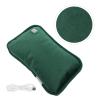 BESTOYARD Soft Cover Rechargeable Winter Warm Water Bag Sack Portable Electric USB Water Heating Pad Green view 3