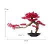 Artificial Bonsai Red Artificial Bonsai Pine Tree Welcome Pine Bonsai Ornament Ceramic Potted Plant Modern Luxury Office Living Room Corridor Decoration for Home Office view 2