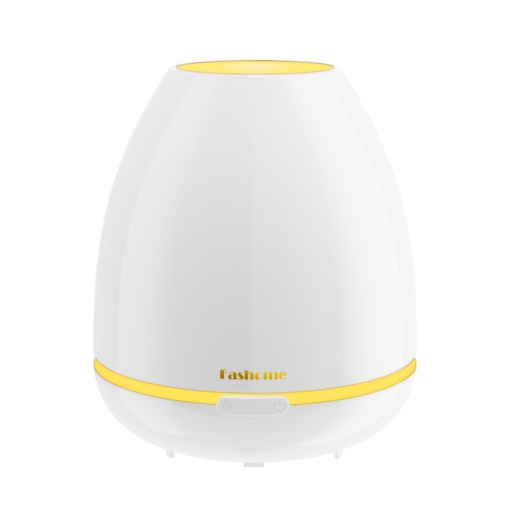 300ml Essential Oil Diffuser & Cool Mist Humidifier - Ultra-Quiet Ultrasonic Aromatherapy for Bedroom, 7 Color Night Light, BPA-Free, Auto Shut-Off, Up to 12H Continuous Mist(White)