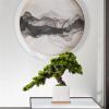 Artificial Bonsai Artificial Bonsai Tree Fake Plant Potted Tree Pine Bonsai Plant Faux Bonsai Indoor Windowsill Yard Desktop Display Trees Zen Decor for Home Office view 4
