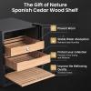 KingChii 48L Electric Cigar Humidors with Temperature Control System, Cigar Cabinet with Spanish Cedar Wood Shelves & Hygrometer, Father's Day Gifts for Men (3 Layers 350 Capacity) view 4