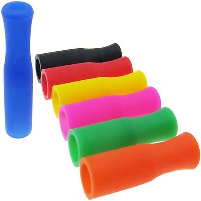 20 Pcs Multicolour Silicone Straw Tips, Reusable Teeth Protectors Metal Straws Tips Covers, Prevent Scald Straw Covers Fit for 6mm Wide Stainless Steel Straws Disposable Drinking Straws