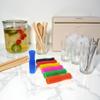 20 Pcs Multicolour Silicone Straw Tips, Reusable Teeth Protectors Metal Straws Tips Covers, Prevent Scald Straw Covers Fit for 6mm Wide Stainless Steel Straws Disposable Drinking Straws view 3