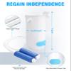 Kekoy 8 in 1 Hip Kit, Seniors Total Hip Replacement After Surgery with 36" Grabber Reacher Tool, Sock Aid Device, Leg Lifter, Long Handle Shoe Horn, Bath Sponge, Telescoping Back Scratcher(Blue) view 3