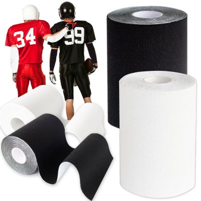 2 Rolls Football Turf Tape,10.9 Yards Sports Extra Wide Athletic Arm Tape,Ultra Sticky Sport Tapes Protect Elbows from Scraping Burn(Black,White)