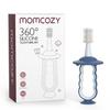 Momcozy Baby Toothbrush, Toddler Toothbrush 1-2, Infant Tooth Brush 6 to 12 Months and up, Oral Cleaner, Baby Tongue Cleaner, Blue view 1