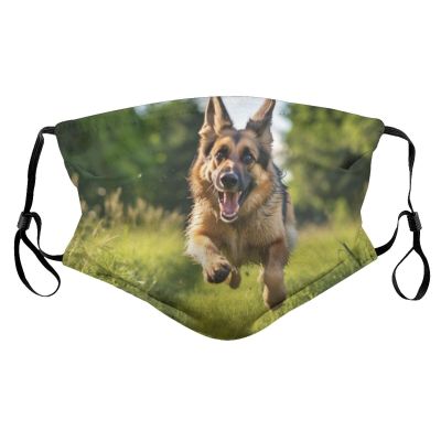 German Shepherd Dogs Face Mask Adult Reusable Dust Masks Outdoor Black