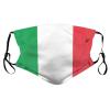 Italy Flag Oil Painted Face Mask Adult Reusable Dust Masks Outdoor Black view 1