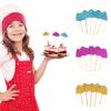 Healeved 20pcs Cake Insert Topper Cupcake Picks Fry Baskets with Handle Clouds Cakes Toppers Gold Butterfly Decorations Wedding Decorations Cloud Cake Decorations Moon Cake Cajas Baby view 3