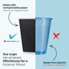 Nationwide Paper Coffee Cups with Lids, Insulated Ripple Hot Paper Cups, Disposable Cups for Takeaway Hot Drinks, (16oz-50 Pcs, Black) view 3