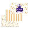 60 Sheets Gold Tissue Paper for Gift Bags - Versatile 15x20 inch White and Gold Christmas Wrapping Paper, Patterned & Printed for Festive Gift Wrap view 1