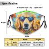 Sunflower Golden Retriever Dogs Face Mask Adult Reusable Dust Masks Outdoor Black view 2