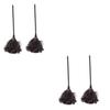 STOBAZA 4pcs Ostrich Washable Dust Mop Cleaning Brush Long Wooden Handle Dusting Wand for Room Kitchen Car view 1