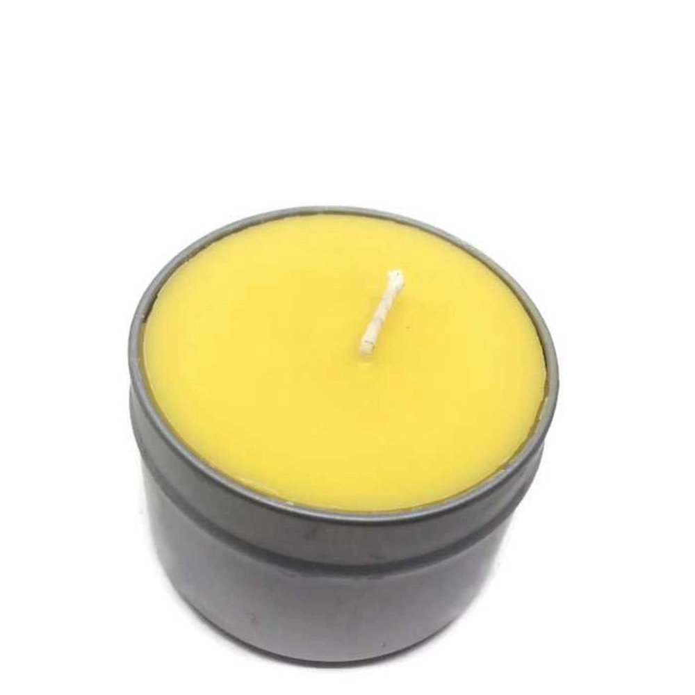 Bear Natural Organics 6" Yellow and Gray Sweet Orange Scented Aromatherapy Candle