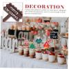 10pcs Christmas Cake Topper Christmas Cake Picks Decorations for Adorable Picks Ornaments Unique Top Hat Insert Decorate Elder Paper Cup Soft Rubber view 4