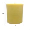 3.75" Yellow Eucalyptus Scented Aromatherapy Pillar Candle view 2