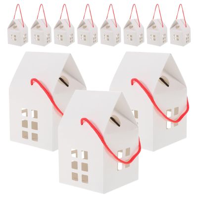 15 Pcs House Shaped Candy Box Small Kraft Paper Boxes 3 Inch House Treat Boxes Party Favors Cookie Boxes for Wrapping Wedding Xmas Party Supplies