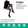 Juzo Naturally Sheer 20-30 mmHg Compression Stockings, Pantyhose, Open Toe | Compression Socks for Women/ Men for Tired, Aching or Swollen Legs, Moderate Varicosities | Beige, Small (II) view 2