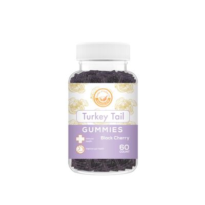 Safer Products Turkey Tail Mushroom Gummies - May Support Immune Health and Gut Microbiome - Black Cherry Flavor - Vegan, Non-GMO, Gluten-Free, Gelatin Free - 60 Count