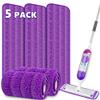 5 Pack Reusable Mop Pads for Swiffer PowerMop, Power Mop Pads 15'' Microfiber Refills for Hardwood Floor Cleaning, Machine Washable Dry Wet Use for All Floor Types view 1
