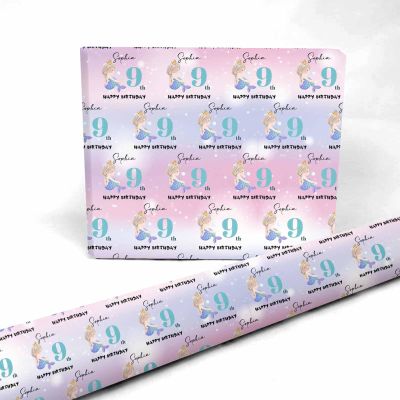 Enjoyyjl Personalized Wrapping Paper with Age Name Wrapping Paper for Christmas Birthday Valentine's Day Wedding Holiday Gift Wrap Funny Wrapping Paper Roll 58"x 23"