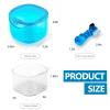 EZEELAI Denture Bath Case Denture Soaking Container with Lid Leak Proof, False Teeth Holder Mouthguard Storage Box Retainer Soaking Case - Transparent Blue view 2