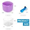 Purple Denture Cup Denture Bath Box Case with Lid Leakproof, Denture Holder Case Retainer Cleaning Container Mouth Guard Cleaner Case for Household, Travel, Office view 2