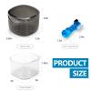 Denture Case Partial Denture Cups for Soaking Dentures, No-Leak Denture Soaking Container Retainer Cleaning Case with Brush for Household|Travel|Office - Transparent Black view 2