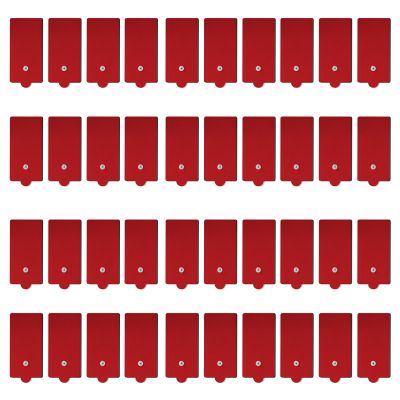 40PCS TENS/EMS Unit Replacement Pads, Upgraded 3rd Gen Large Premium Super Sturdy Snap Electrode Patches with Self-Adhesive Performance for Pain & Muscle Relief Reusable Up to 30 Times (L, Red)