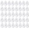 40PCS TENS/EMS Unit Replacement Pads, Upgraded 3rd Gen Large Premium Super Sturdy Snap Electrode Patches with Self-Adhesive Performance for Pain & Muscle Relief Reusable Up to 30 Times (M, White) view 1