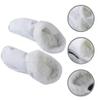 BESTOYARD 1 Pair Slippers Slip- on Clog Inserts Fluffy Boot Insoles Wool Insoles for Women Shoes Inserts Sandals for Women Foot Inserts for 's Panel Plush White Comfortable view 4