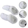 BESTOYARD 1 Pair Slipper Insoles Replacement Fur Slipper Insoles Sole Inserts Fuzzy Clogs Liners Shoe Filler Furry Plush White Man s Sports Shoes view 4