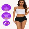 Allbase Incontinence Underwear for Women High Absorbency Period Panties Ladies Leakproof Protective Menstrual Postpartum Bladder Control Washable Cotton Briefs Black Multipack view 2